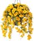 Artificial Fake Hanging Hibiscus Flowers Plants with Basket (Yellow)